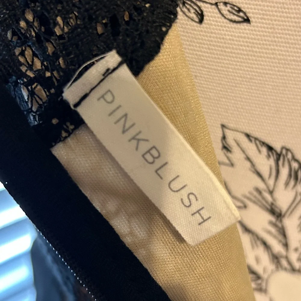 PinkBlush Lace Overlay Tie Accent Maternity Dress - Picture 9 of 9